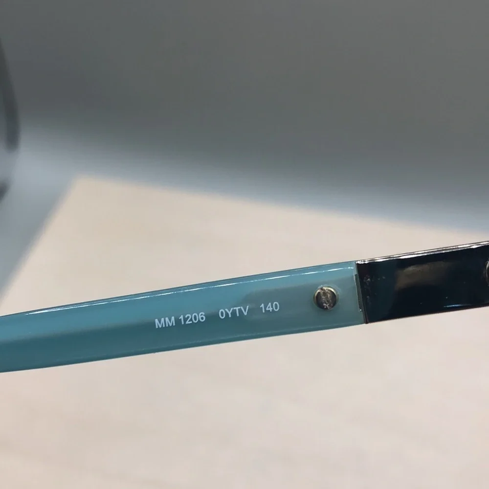 MAX MARA mm1206 Eyeglasses in color YTV 53 -16-140 aqua crystal blue FRAMES ONLY